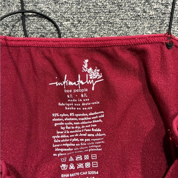 Intimately Free People Red shimmery Crop Top Size M/L - Picture 3 of 4